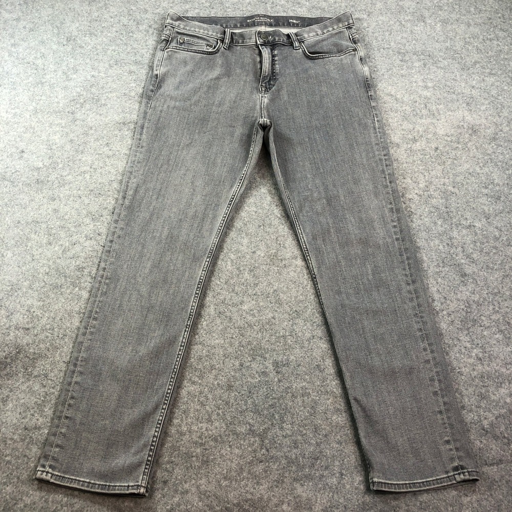 Banana Republic Travel Jeans Mens 34x30 Gray Slim Fit Stretch Office Casual